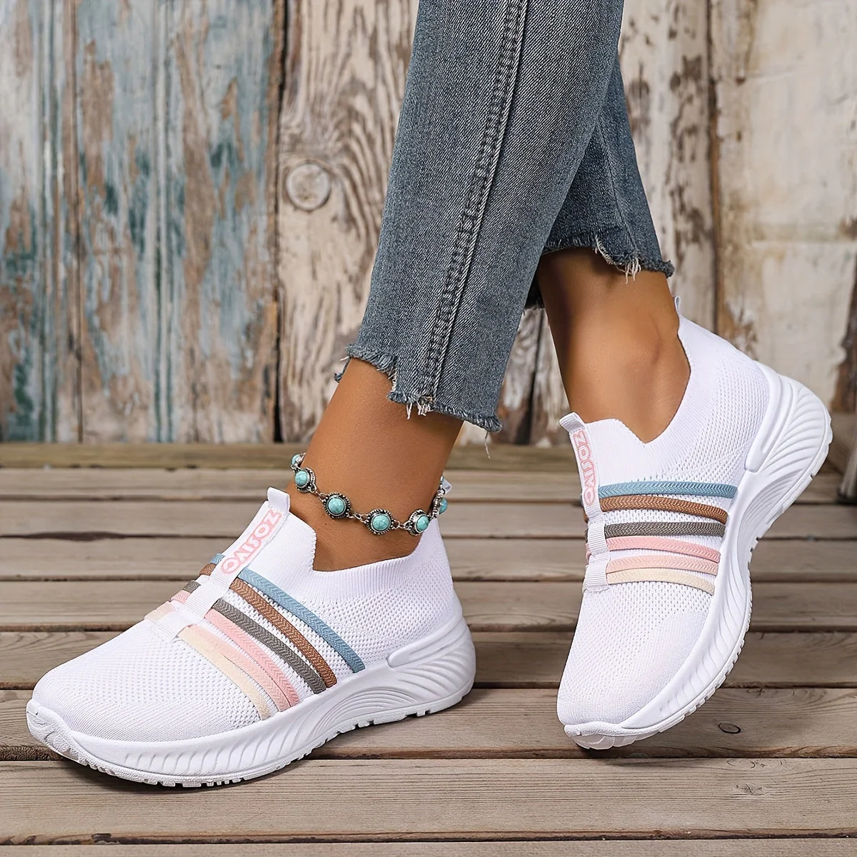 Baskets Slip-On Décontractées pour Femme Style Sport Urbain - Image 28